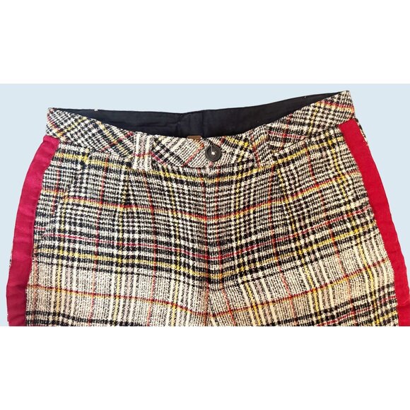 FREE PEOPLE Good Vibes Mid Rise Straight Leg Plaid Pants Sz 6 - Picture 4 of 8